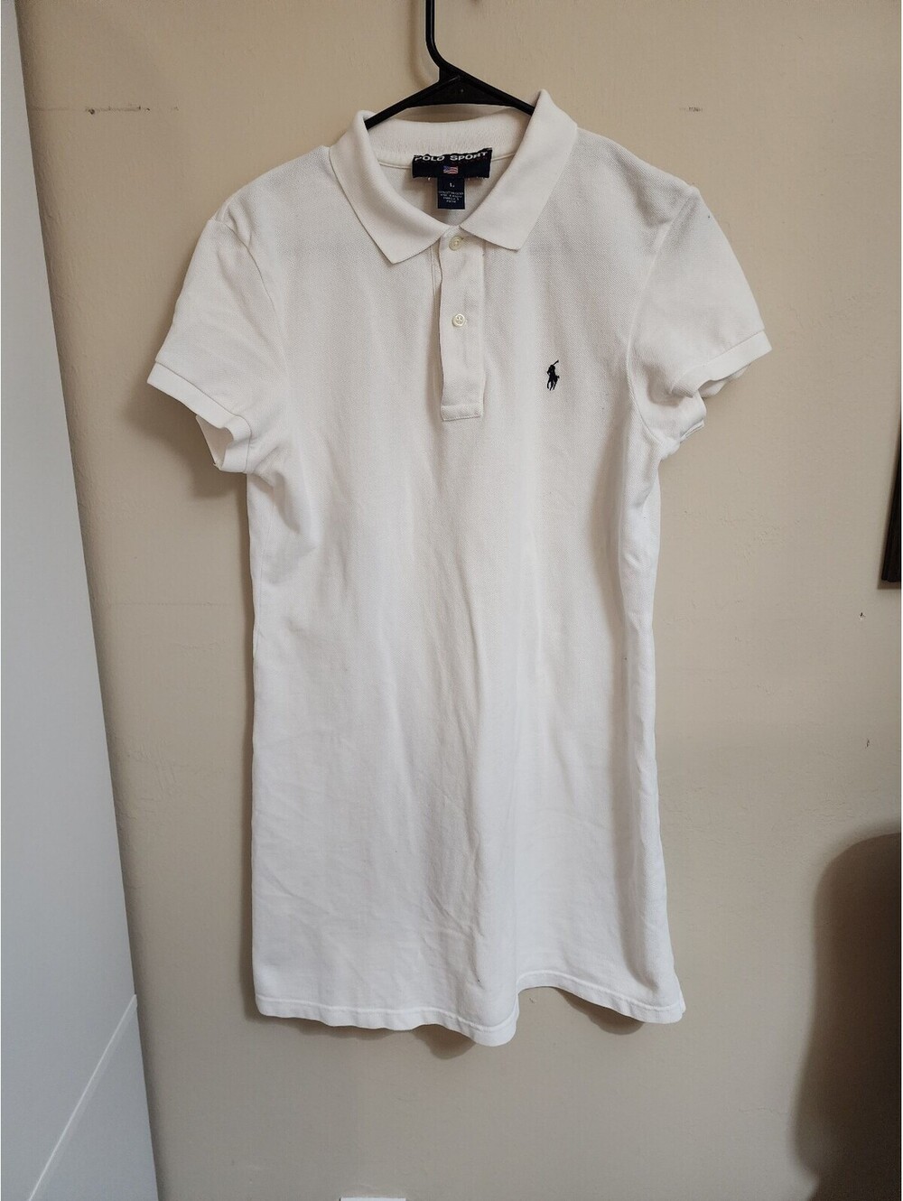Polo Sport Ralph Lauren White Cotton Polo Dress Size Large